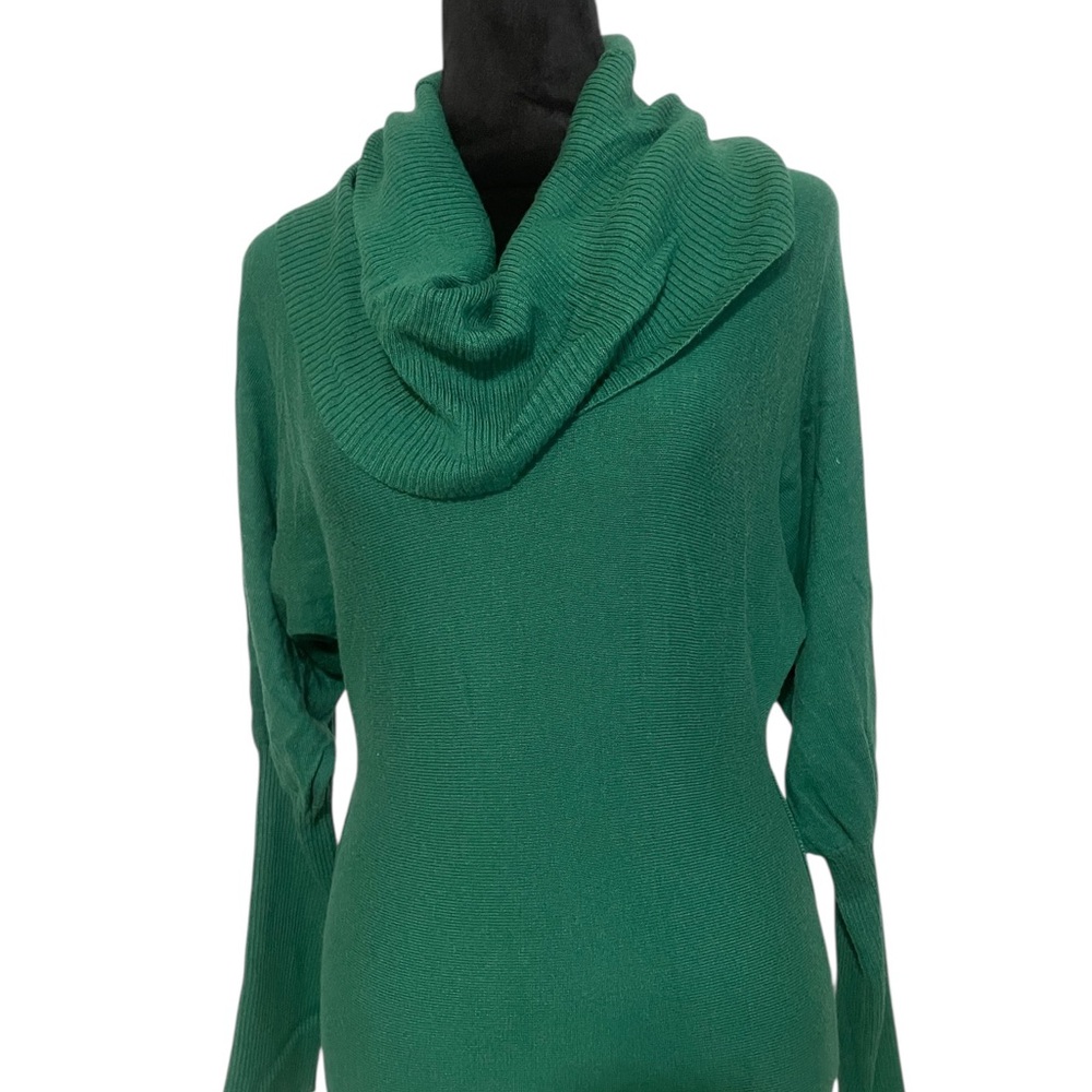 Arden B Emerald Green Cowl Neck Sweater,Sweater Dress, Medium - Picture 5 of 6